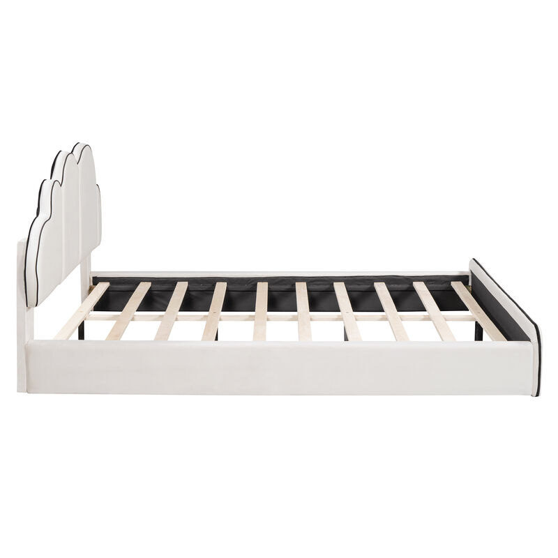 Merax Upholstered Platform Bed with Headboard
