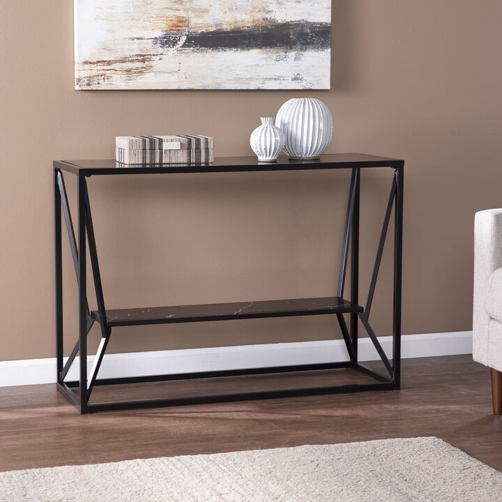 Lila Long Glass-Top Console