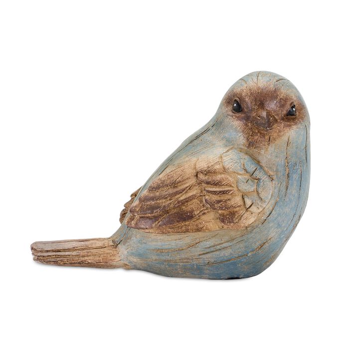 Decorative Resin Birds Set of 6 for Seasonal and Rustic Accent