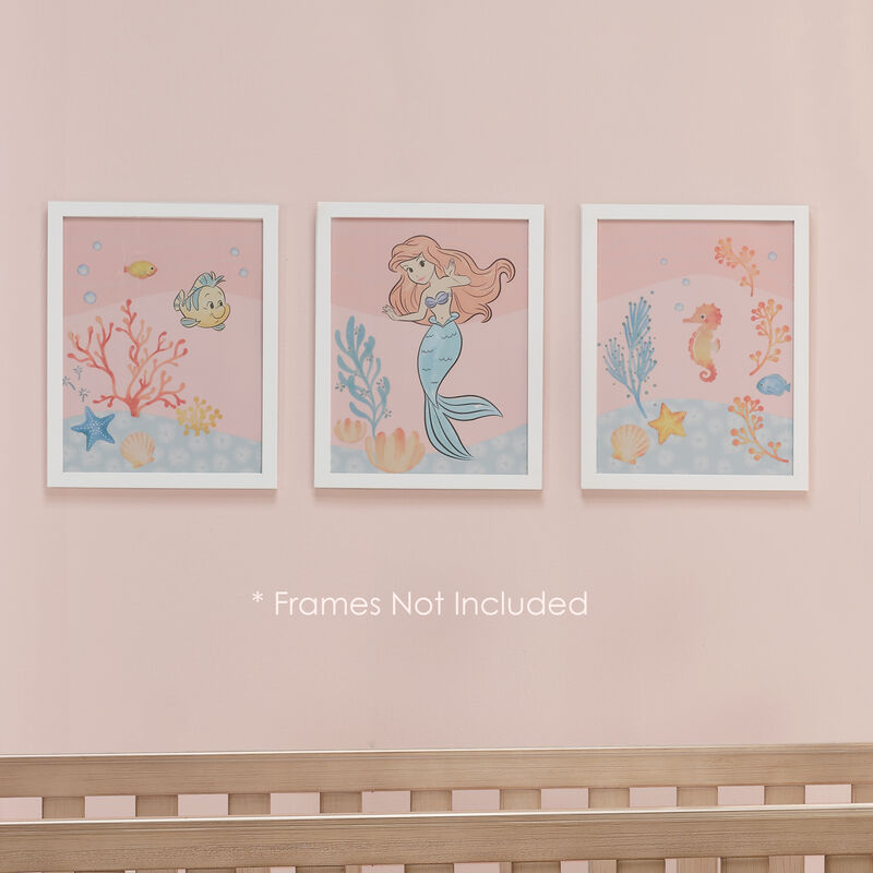 Bedtime Originals Disney Baby The Little Mermaid 3-Piece Unframed Wall Art
