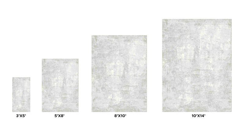 Pasargad Home Turkish Stella Design L. Grey Area Rug- 3' 0'' X 5' 0''