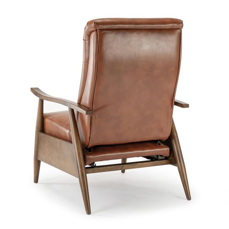 Comfort Pointe Solaris Wood Arm Push Back Recliner - Caramel