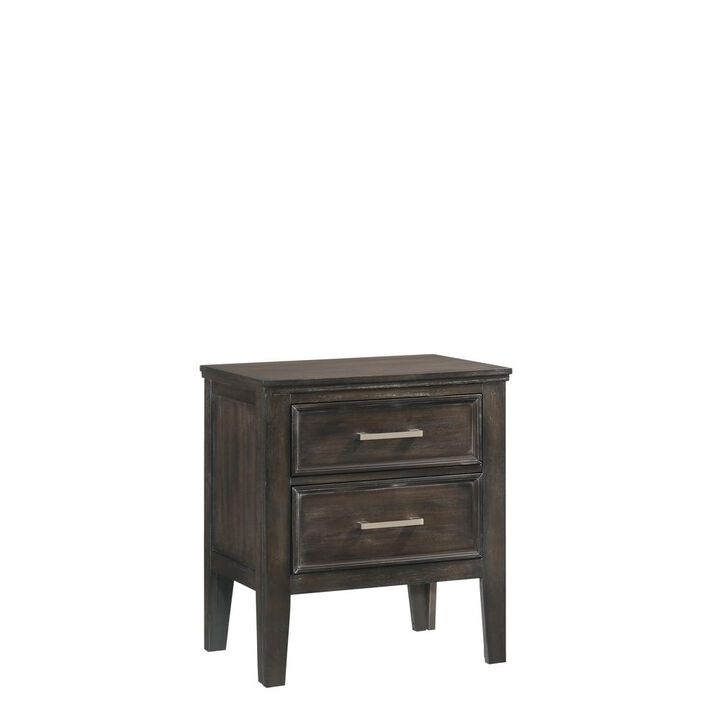 New Classic Furniture Furniture Andover Wood Nightstand with 2 Drawers in Nutmeg
