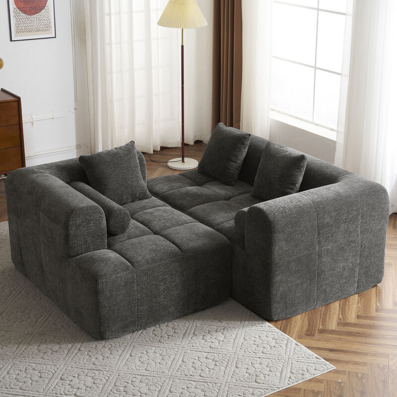 Merax Full-Compressed Sofa Modular Sectional Sofa