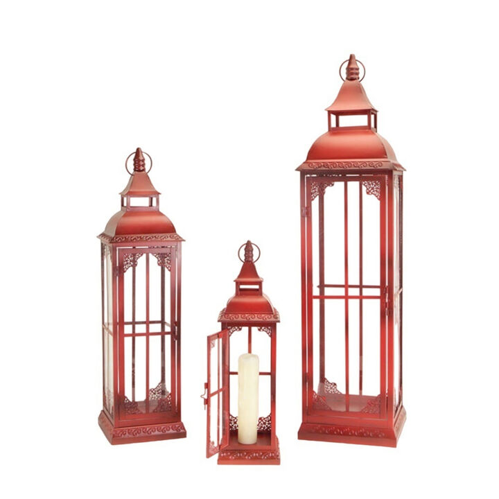 Set of 3 Decorative Lanterns for Indoor and Outdoor Lighting
