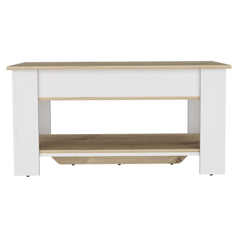 DEPOT E-SHOP Saturn Storage Table, Four Legs, Lower Shelf