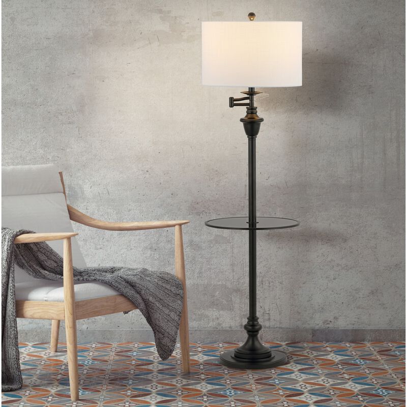 Cora Metal/Glass LED Side Table and Floor Lamp