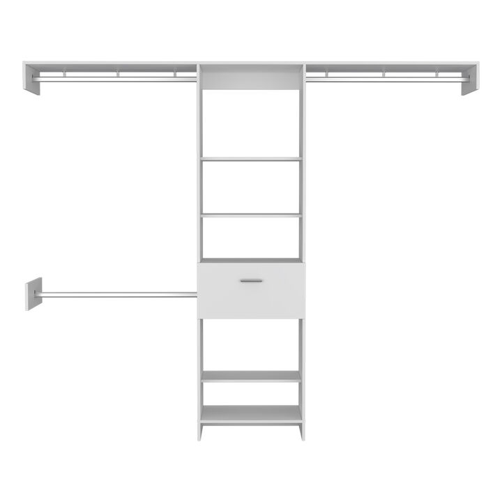 250 Closet System British, Bedroom, White