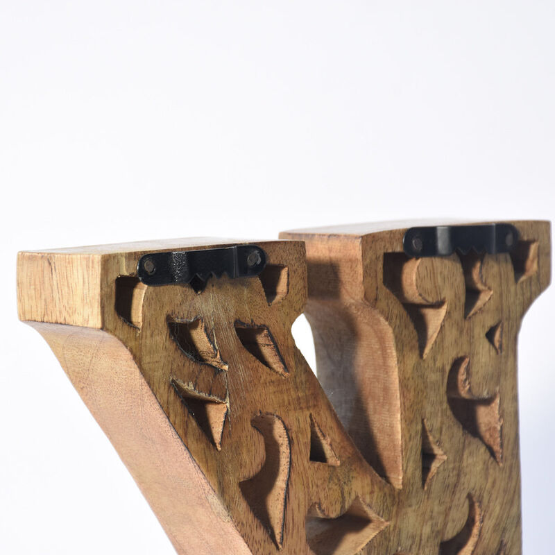 Vintage Natural Gold Handmade Eco-Friendly "K" Alphabet Letter Block For Wall Mount & Table Top Décor