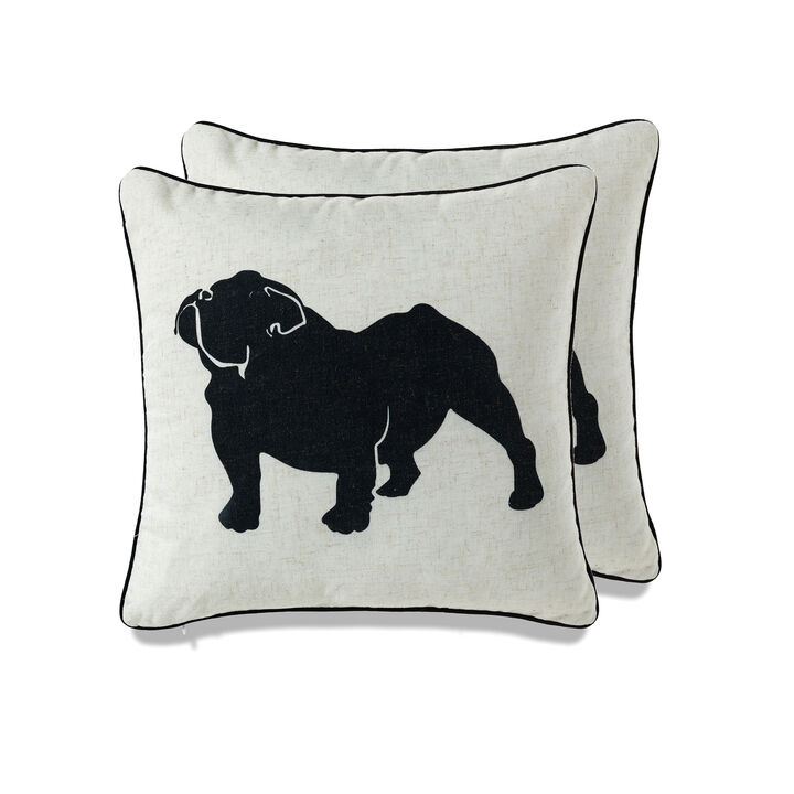 Home and Dog throw pillow - set of 2
