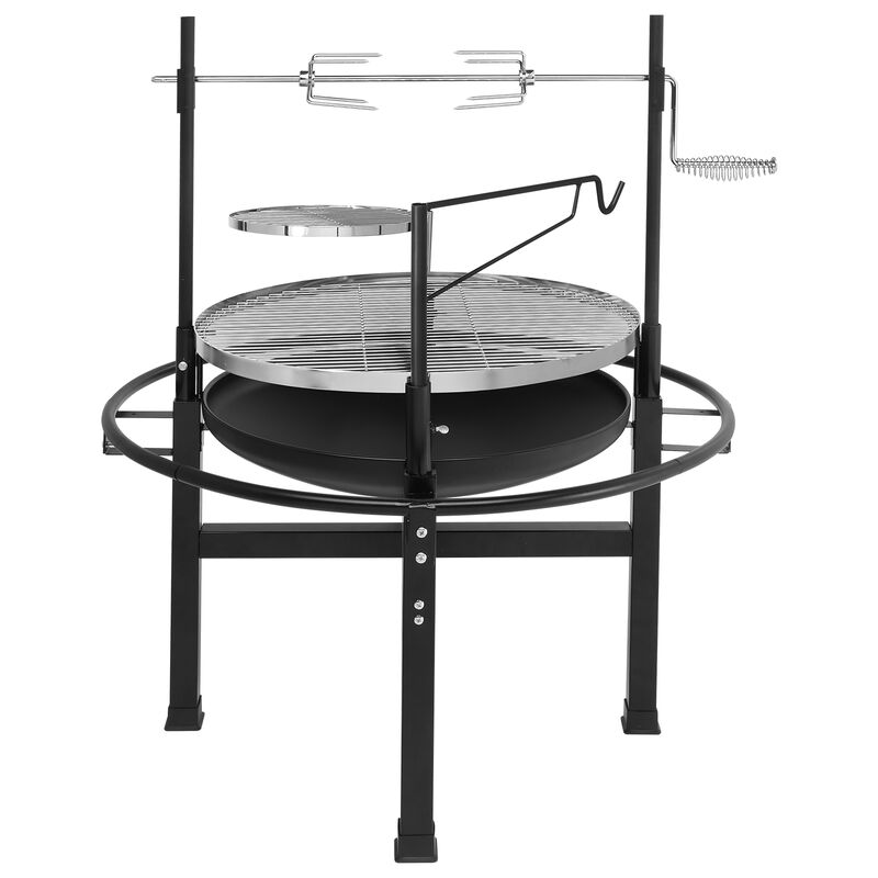 Round Spray Grill Non-Stick BBQ Grill for Even Cooking & Outdoor Grilling