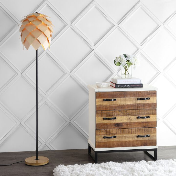 Simon Pinecone Wood/Metal LED Floor Lamp