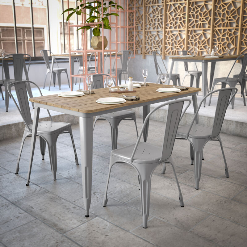 Metal Colorful Restaurant Tables