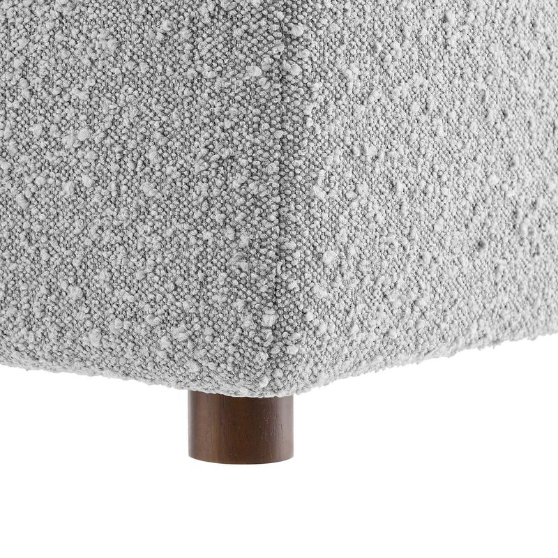Commix Down Filled Overstuffed Boucle Fabric Ottoman