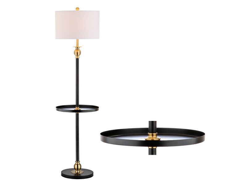 Evans Metal LED End Table Floor Lamp