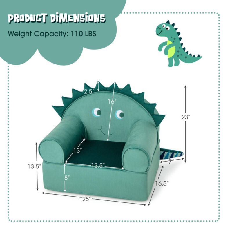 Hivvago Original Kids Sofa with Armrest and Thick Cushion