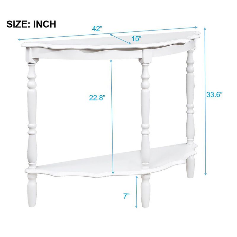 Merax Retro Console Table with 1 Open Shelf