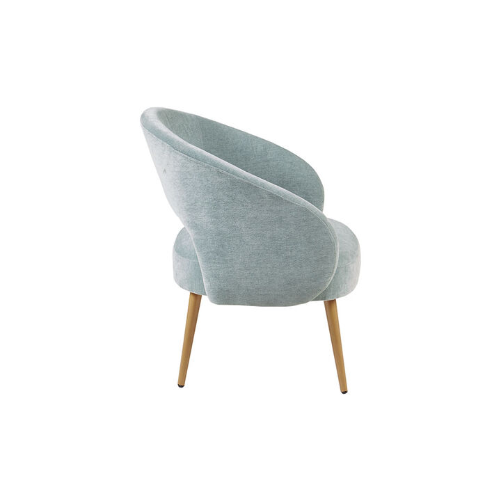 Gracie Mills Scottie Open Back Accent chair with Antique Gold Metallic Legs_x0009_