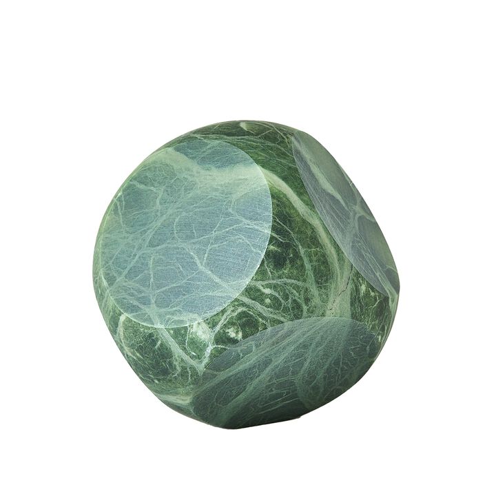 Square Alabaster Object-Green