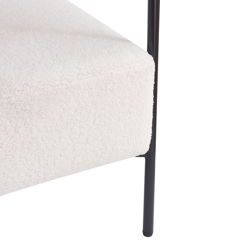 Merax Modern Boucle Fabric Upholstered Accent Chair