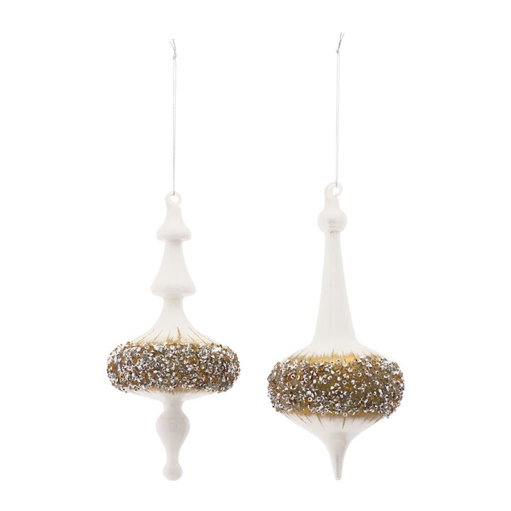 Finial Ornament for Elegant Holiday Decor and Festive Charm (Set of 6)