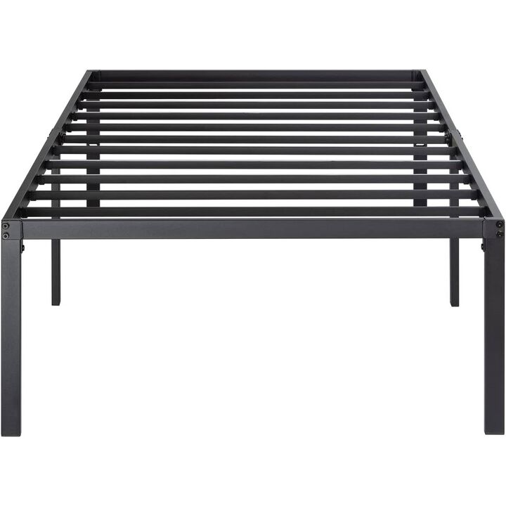 QuikFurn Twin 18-inch High Metal Platform Bed Frame with Under-bed Storage Space