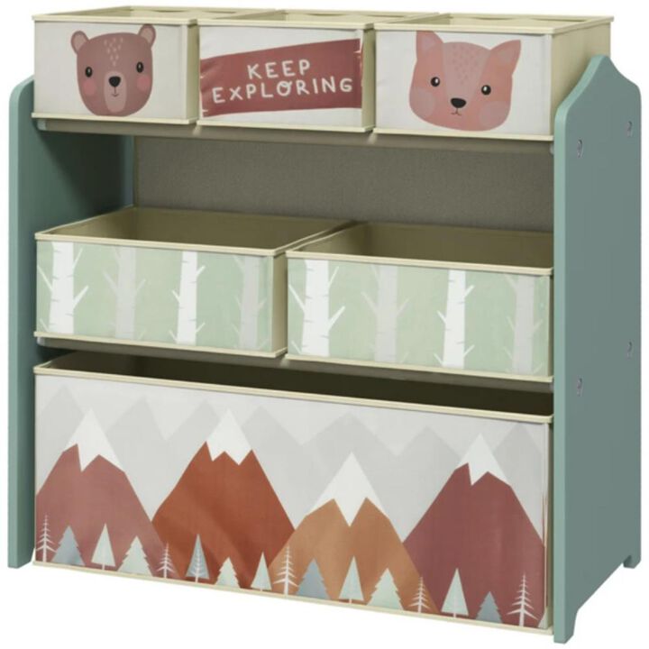 Kids' Toy Organizer with Storage Bins Spacious Playroom Storage Solution