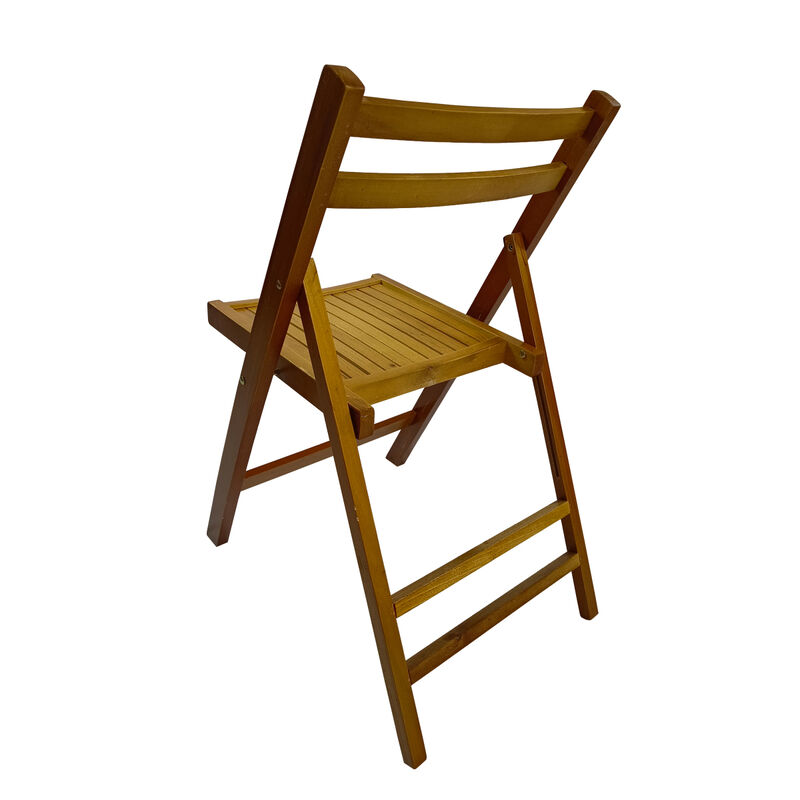 Furniture Slatted Wood Folding Special Event Chair, Set Of 4, Folding Chair, Foldable