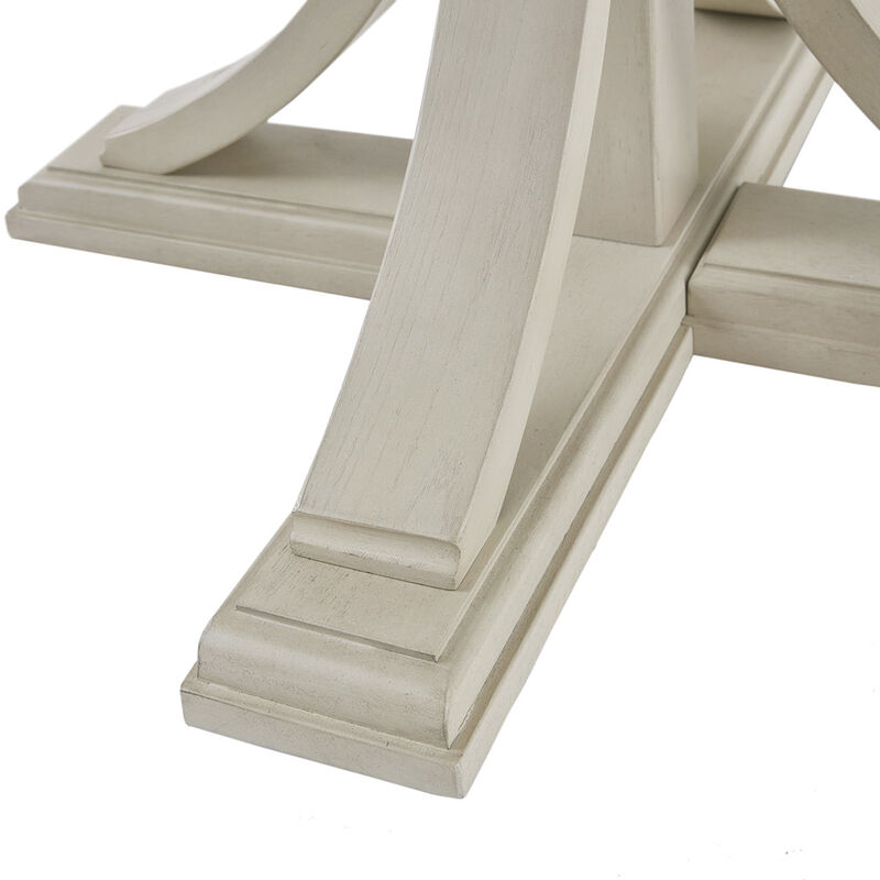 Gracie Mills Anastasia Distressed Solid Round Dining Table