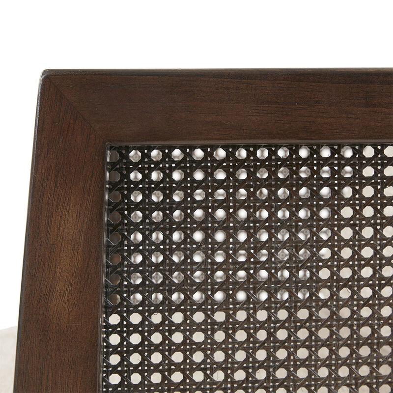 Gracie Mills Mollie Mid-Century Cane Upholstered Accent Chair