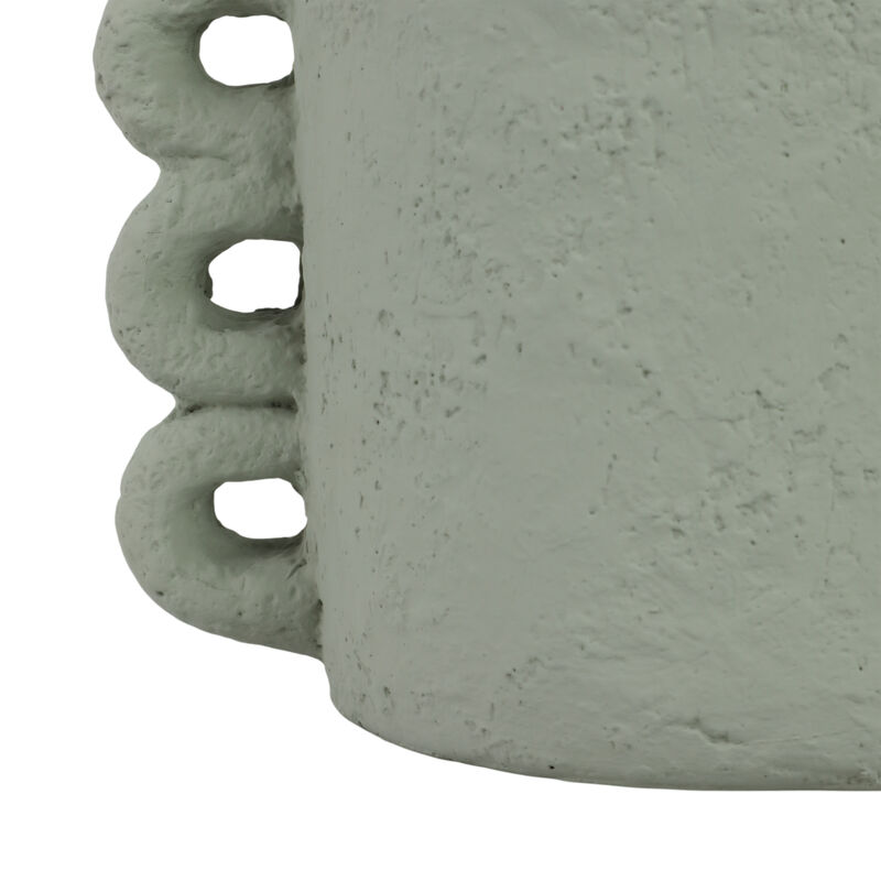 10" Green Handle Pottery Planter