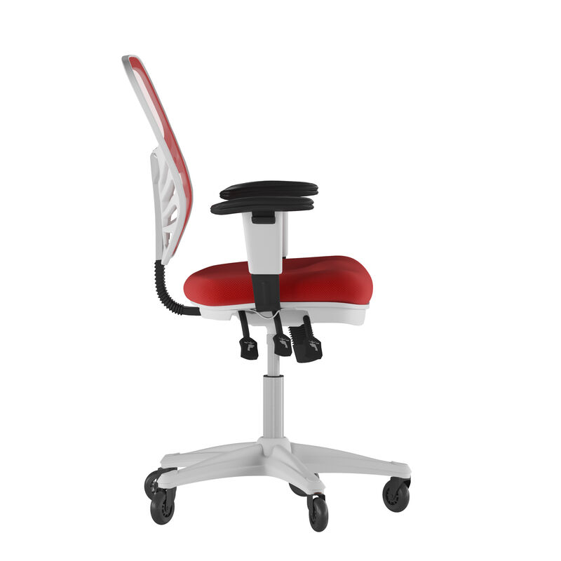Nicholas Mid-Back   Mesh Multifunction Executive Swivel Ergonomic Office Chair with Adjustable Arms and Transparent Roller Wheels