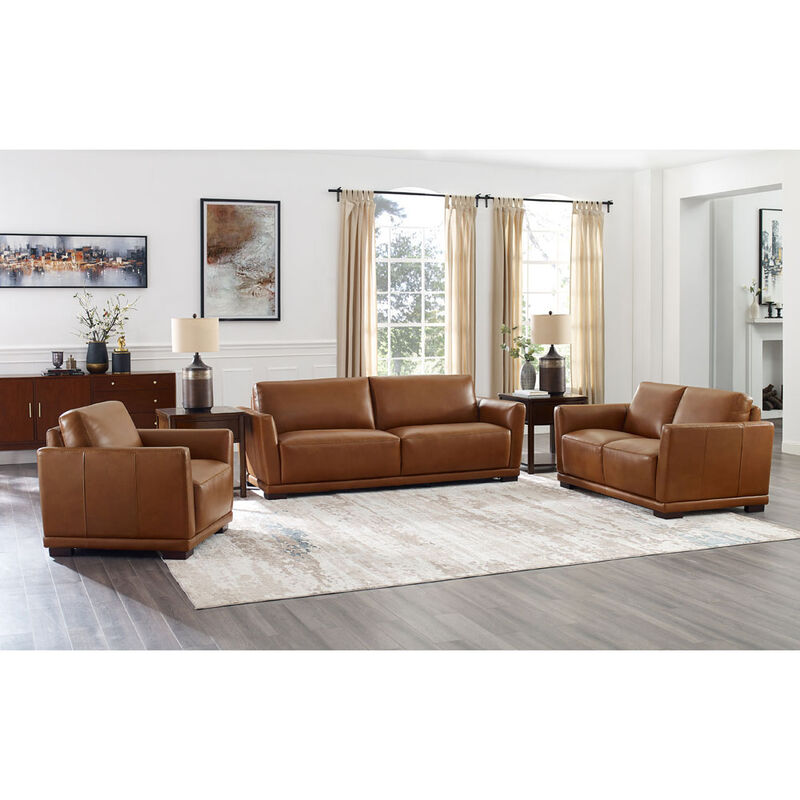 Mary Top Grain Leather Loveseat