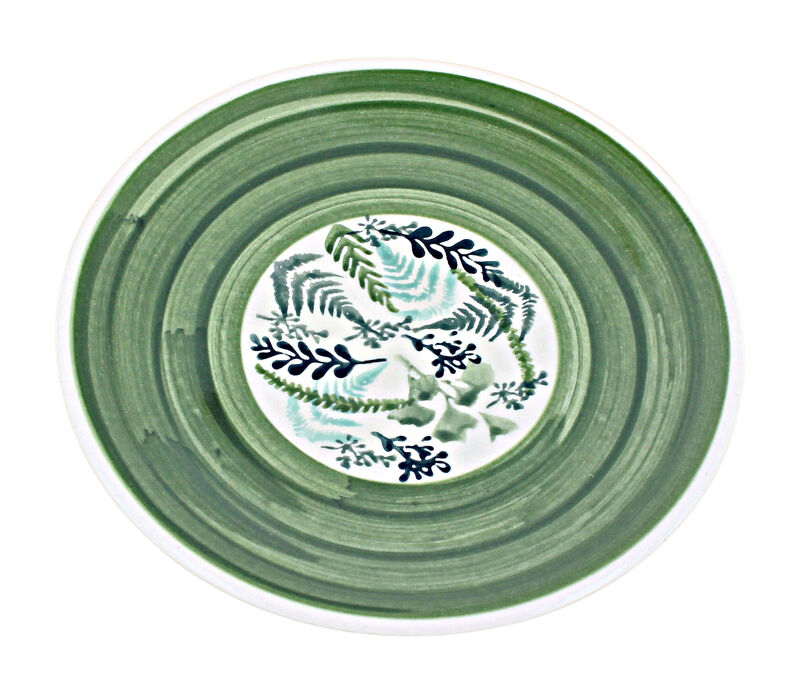 Blue Rose Polish Pottery Desert Flower Dessert Plate