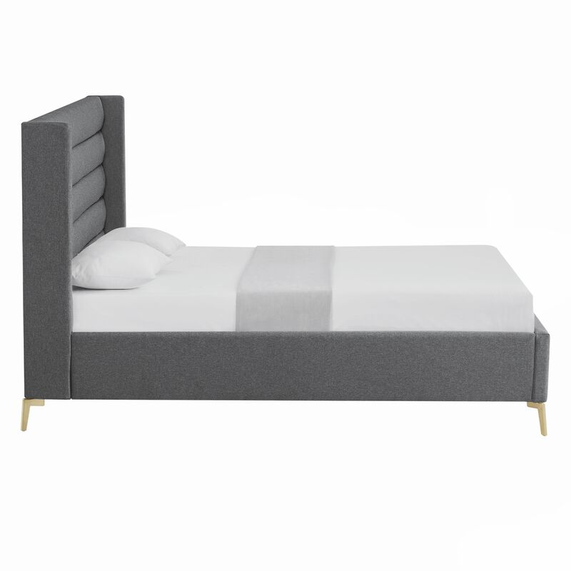 Inspired Home Ames Velvet Platform Bed