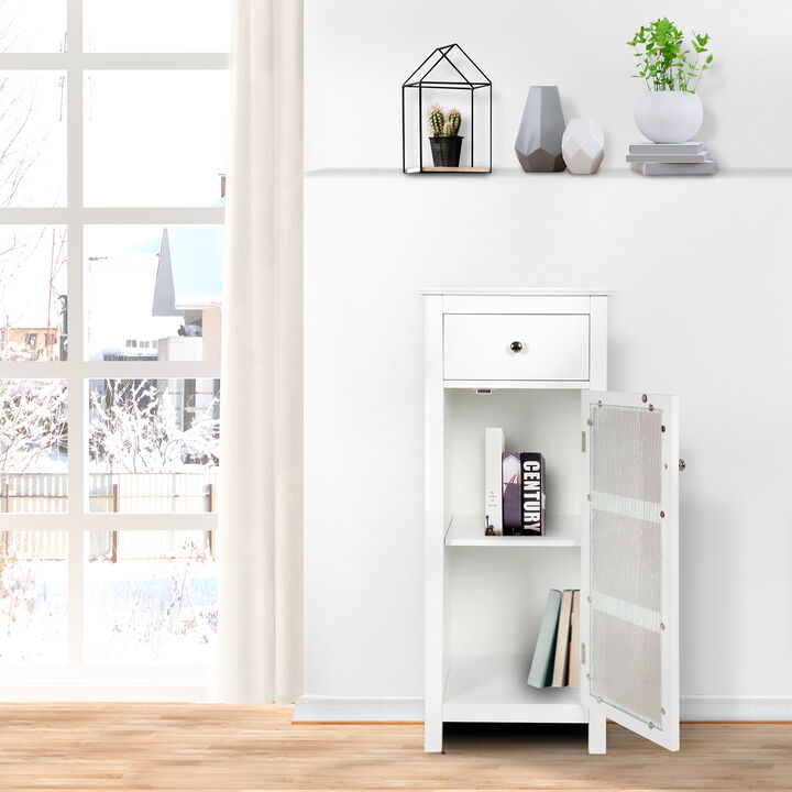 Teamson Home Connor Floor Cabinet with 1 Door and 1 Drawer