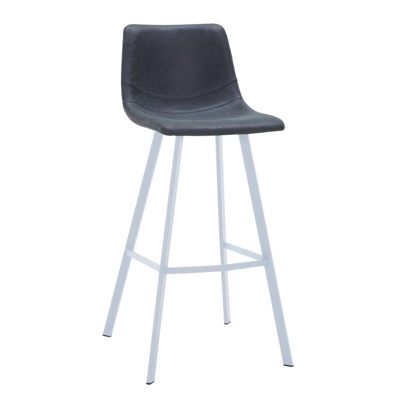 Elland - Bar stool -Light Grey- White Base