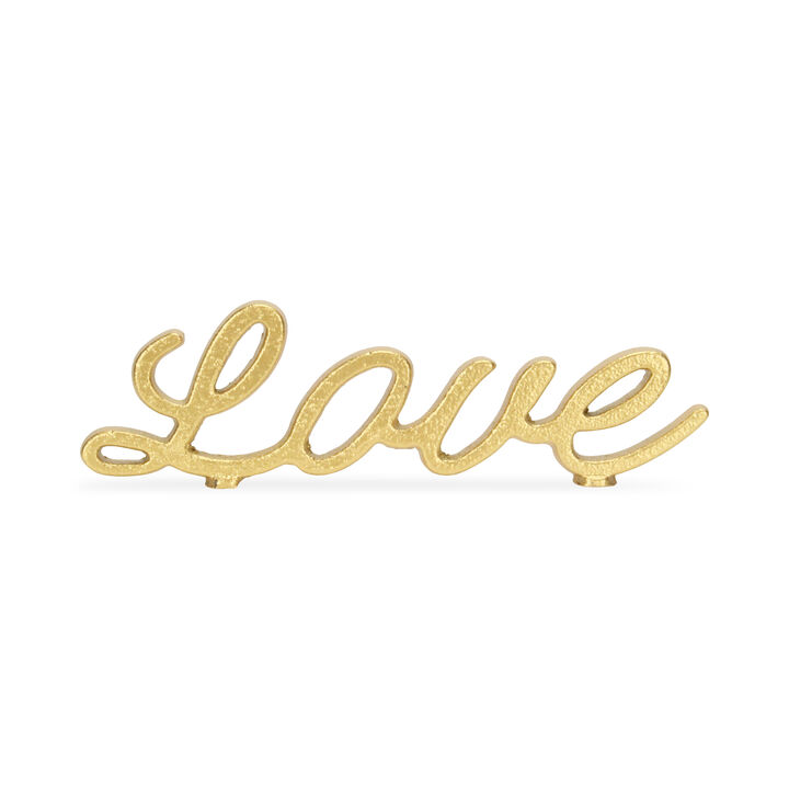 10" Gold Cursive "Love" Word Forming Valentine's Day Tabletop Decor