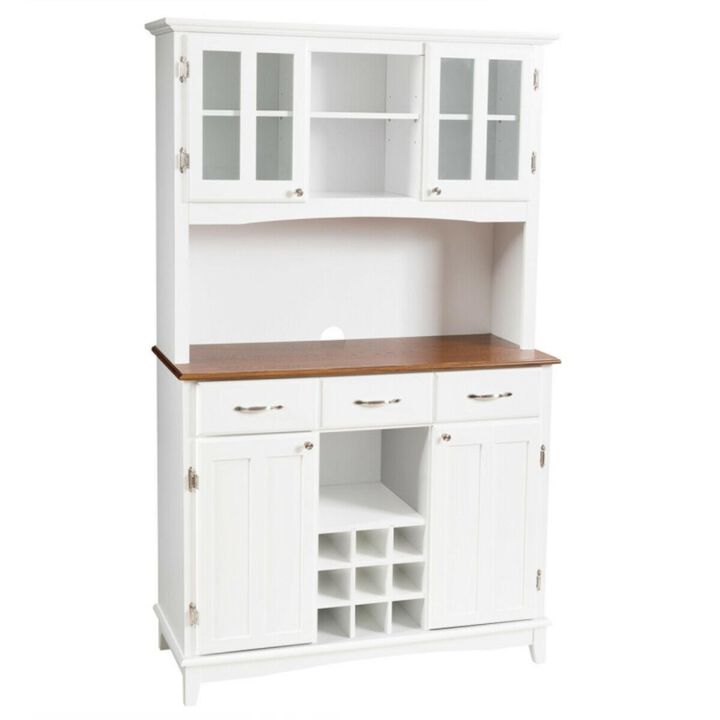 Hivvago Kitchen Storage Cabinet Cupboard with Wine Rack and Drawers