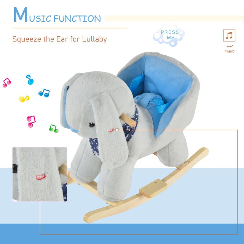 Gray Soothing Rocker: Toddler Horse with Cradlesong for 18-36 Months