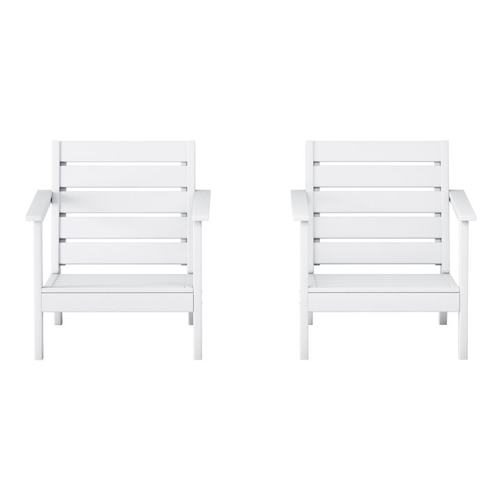 WestinTrends Outdoor Patio HDPE Deep Seating Armchair (Set of 2)