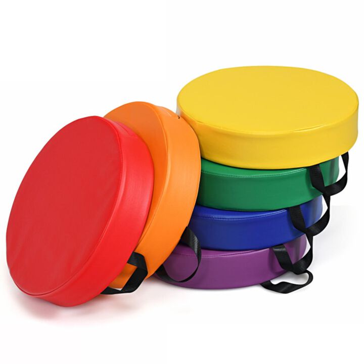 Hivvago 6 Pieces 15 Inch Round Toddler Floor Cushions