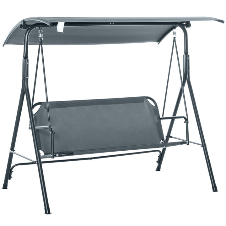 Weather-Resistant 3-Person Patio Swing Chair for Garden and Deck