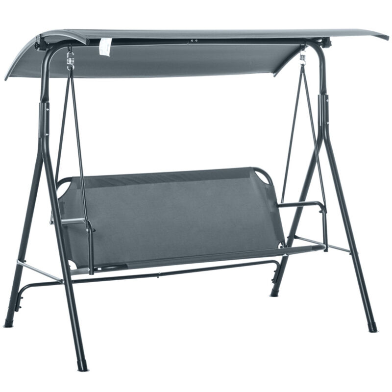 Weather-Resistant 3-Person Patio Swing Chair for Garden and Deck