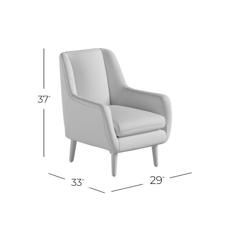 Jofran Theo Mid-Century Modern Contemporary Upholstered Accent Chair