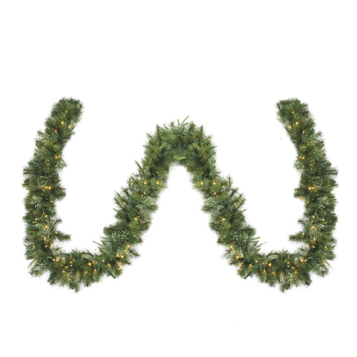 50' x 14" LED Lighted Ashcroft Cashmere Pine Commercial Christmas Garland - Clear Lights