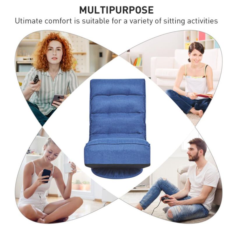 Hivvago 5-Position Folding Floor Gaming Chair