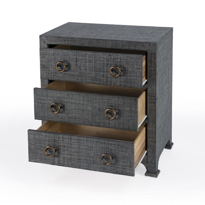 Butler Specialty Chatham Raffia Chest, Charcoal