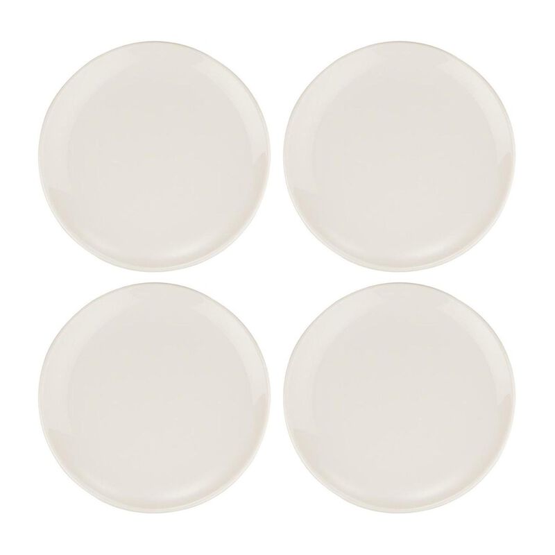 Gourmet dia.10" Round Warm White Porcelain Plate (Set of 4)