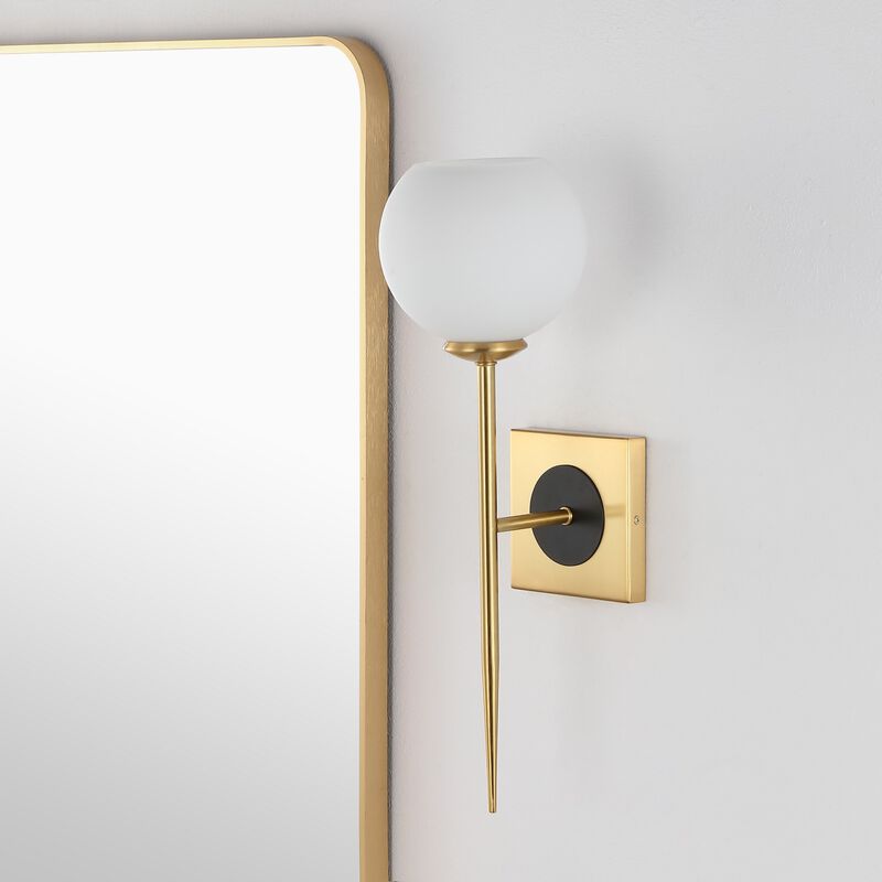 Sylvie 1-Light Coastal French Country Iron LED Sconce